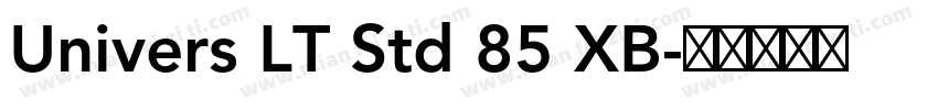 Univers LT Std 85 XB字体转换